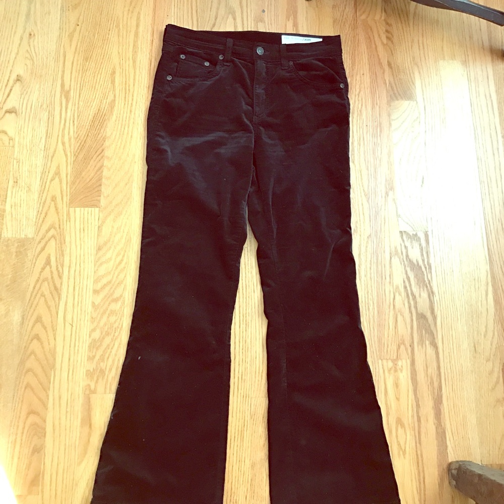 Rag & Bone black velvet crop flare size 27.
