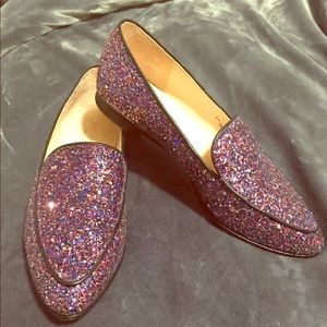 kate spade Shoes - Kate Spade glitter loafers like new! kate spade Shoes - Kate Spade glitter loafers like new!