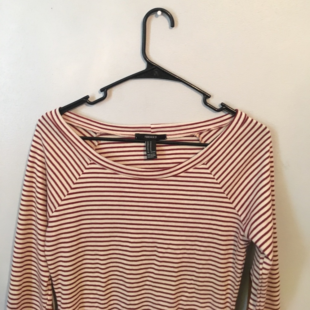 striped elbow patch dress