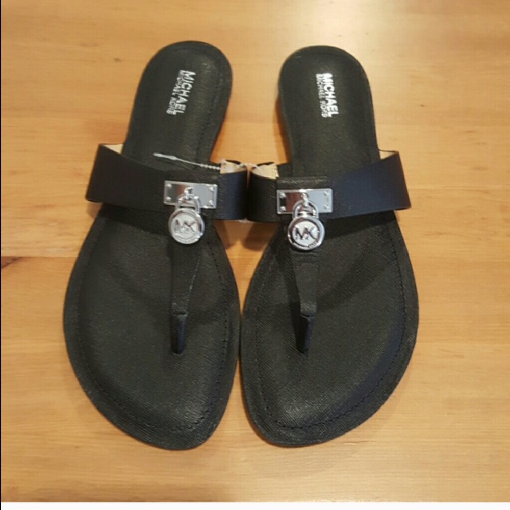 Brand new black mk sandals size 8 true to size