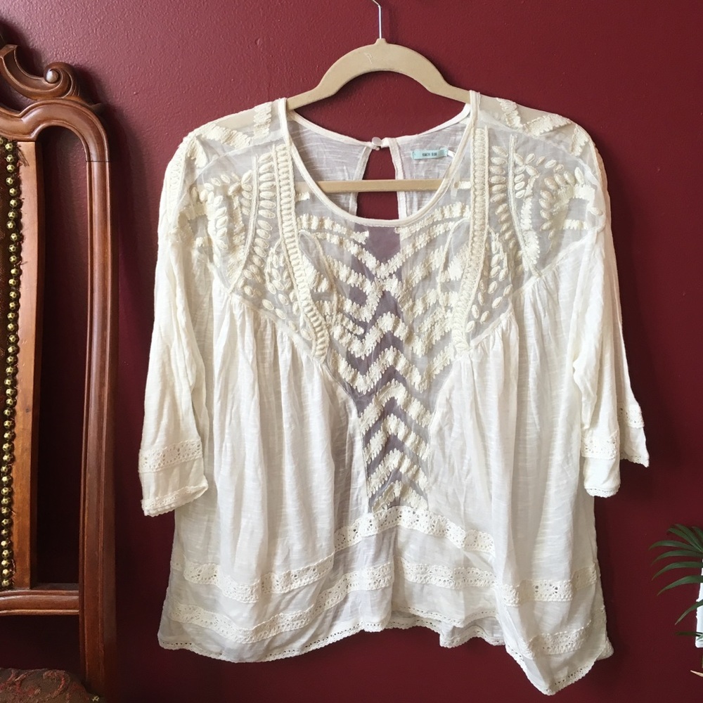 Size S Kimchi Blue Embroidered Blouse