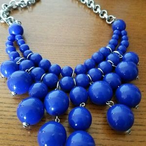 Blue beaded necklace