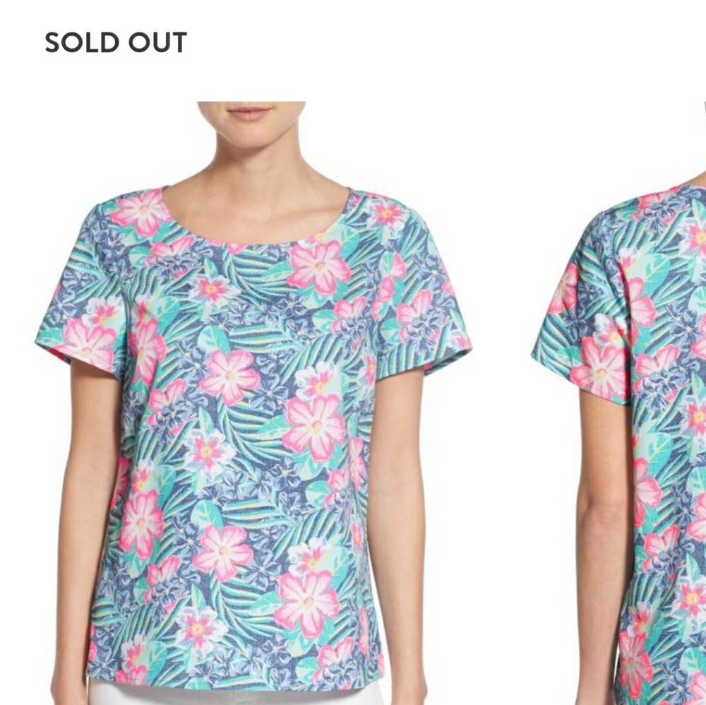Vineyard Vines Tropical Floral top - Picture 2 of 5