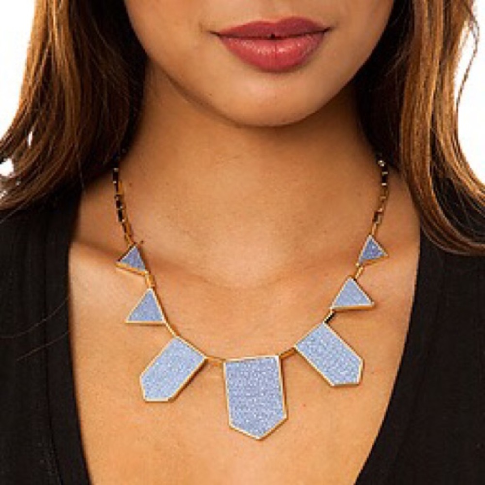 House of Harlow Blue Star Five Station Neckalce