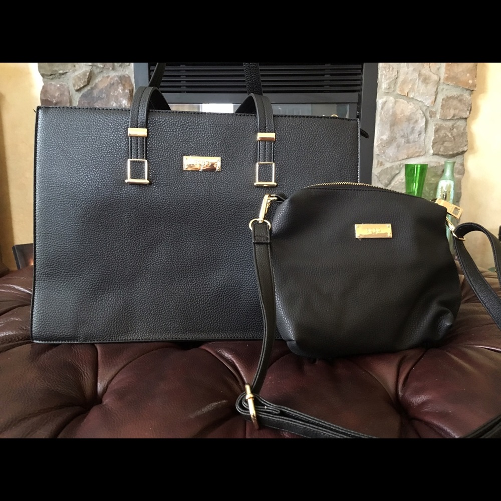 BCBG TOTE AND CROSS BODY BAG