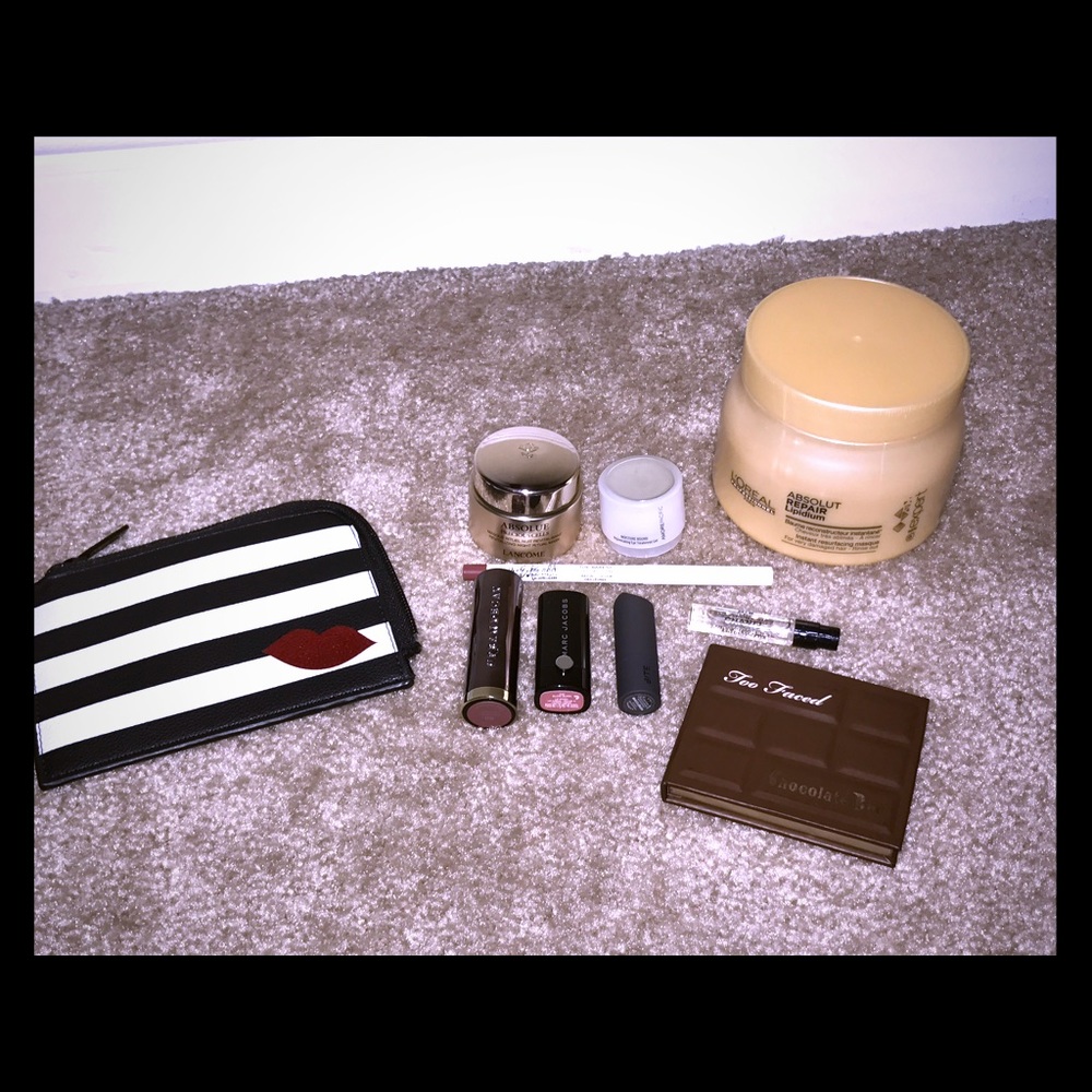 Lot of skincare, makeup and hair care. Name brands