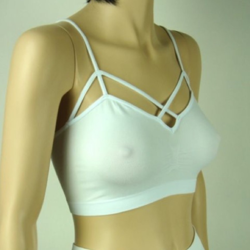 NIP Boutique Strappy Cross V Seamless Bralette - Picture 7 of 11