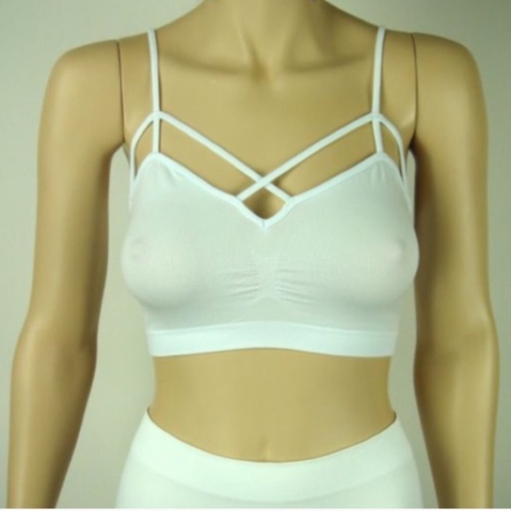 NIP Boutique Strappy Cross V Seamless Bralette - Picture 6 of 11