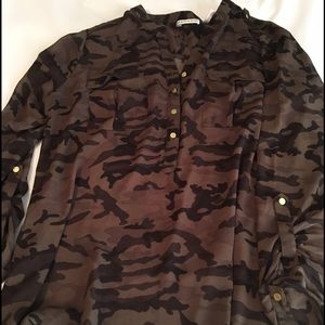 Camo print top