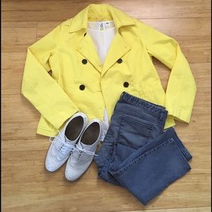 🍃OLD NAVY Bright Yellow Cropped Jacket
