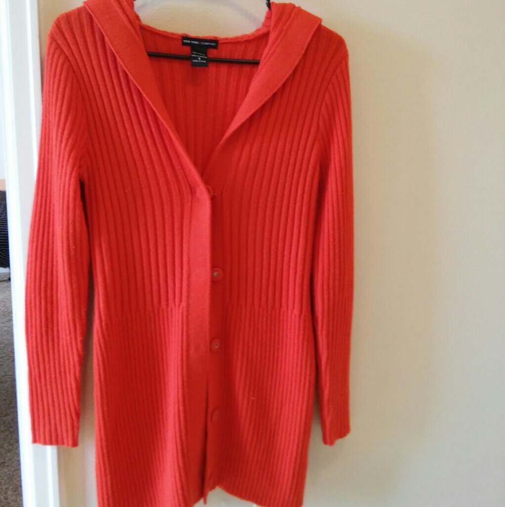 NY&CO. longer cardigan. Orange. Adorable for fall!