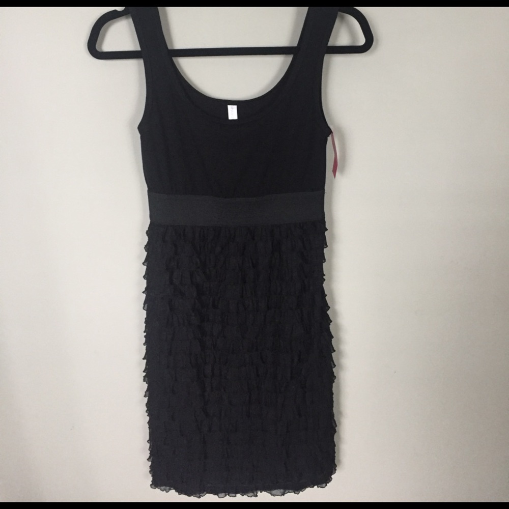 Xhilaration black ruffle dress