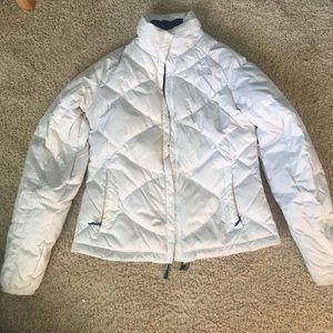 White north face puffy