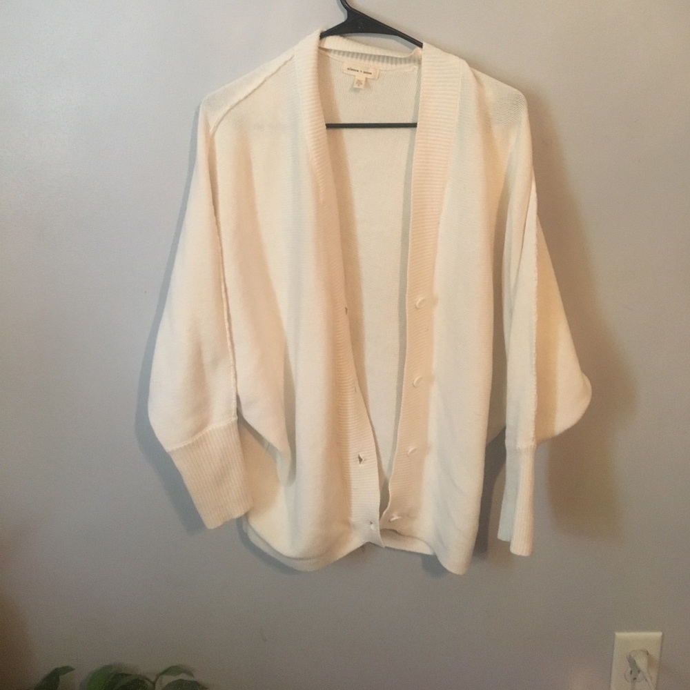 white button up cardigan