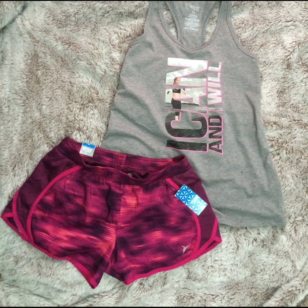 Old Navy relaxed fit shorts and Danskin NOW tank