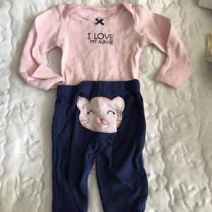 Baby girl I love my auntie Newborn outfit