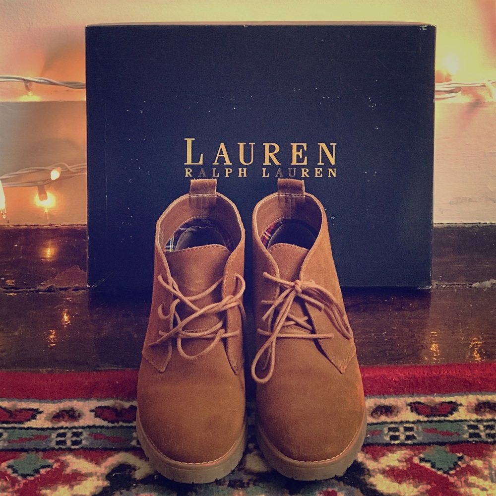 RALPH LAUREN suede ankle boot