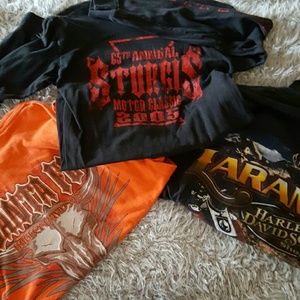 3 Harley Davidson long sleeve tees