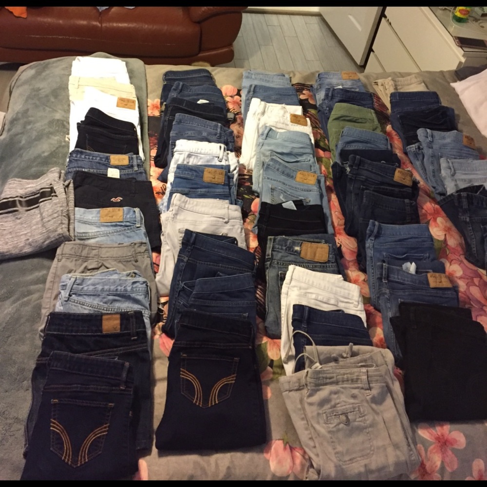 Lot of mostly Hollister Jeans, some Abercrombie