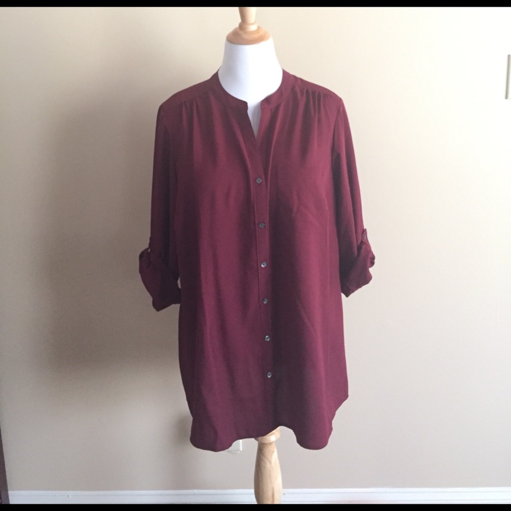 Lands end button down blouse