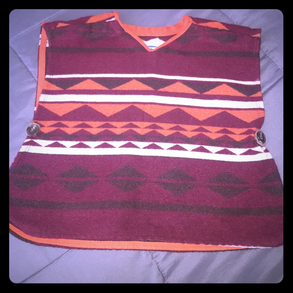 Cute tribal pattern poncho