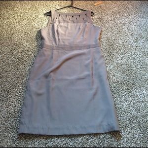 A line dress. Olive.