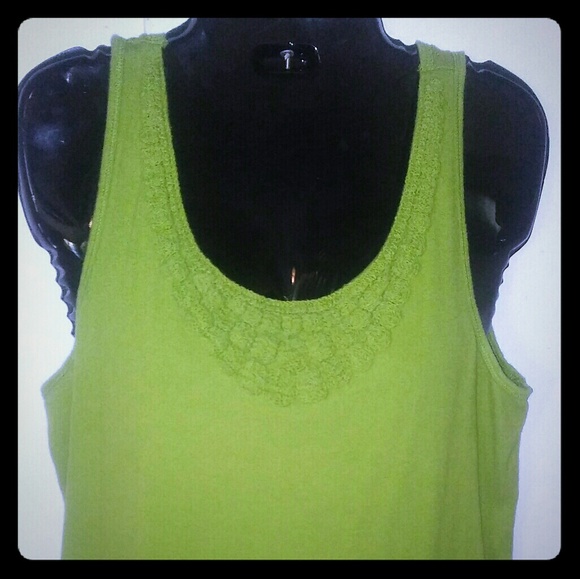 Lime green tank top - Picture 1 of 2