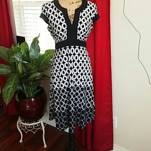 Cute black and white dress. Tie back. Sz. 10
