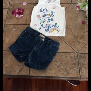 Girls Gap tank top and shorts