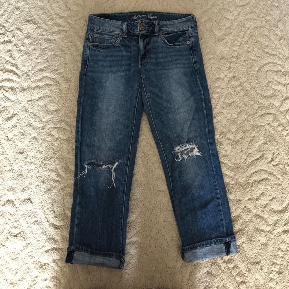 American eagle boy fit cropped size 0