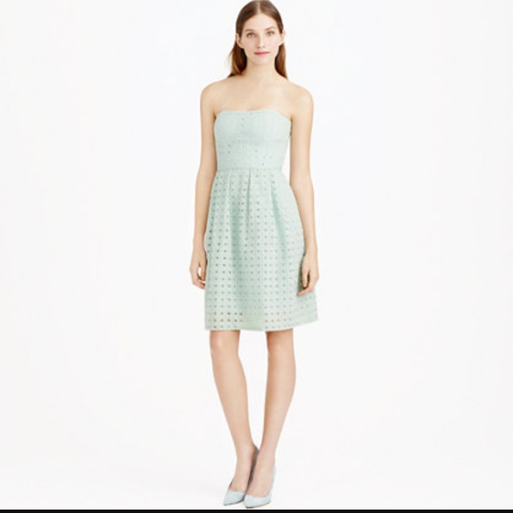 J.Crew Haley Mint Green Eyelet Dress