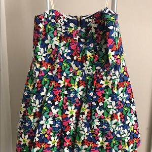 Kate Spade Floral Strapless Dress