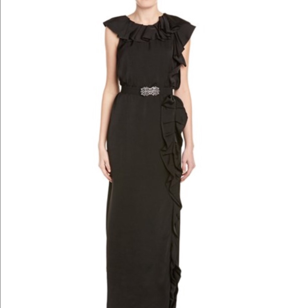 Black BCBG Ruffle Dress-NWT
