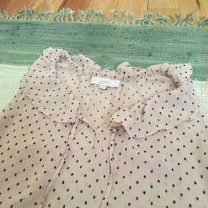 Ann Taylor --Sheer Ruffle Blouse