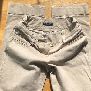 Dolce & Gabbana wide leg light khaki jean
