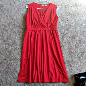 Red cotton dress