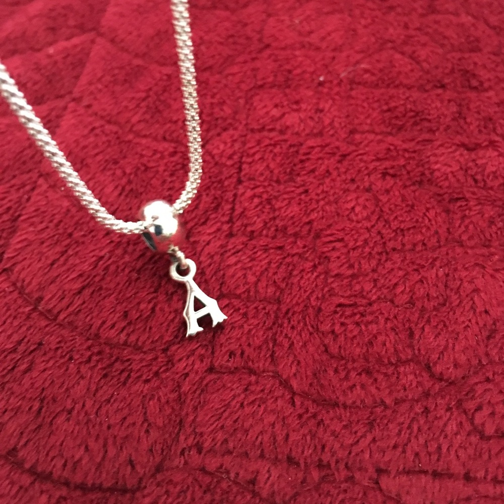 Silver "A" Charm