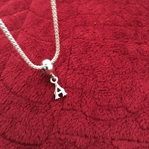 Silver "A" Charm