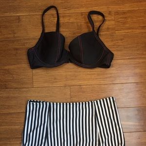 Just Peachy Push Up Black Bikini Top