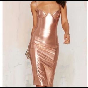 METALLIC BOMBSHELL DRESS