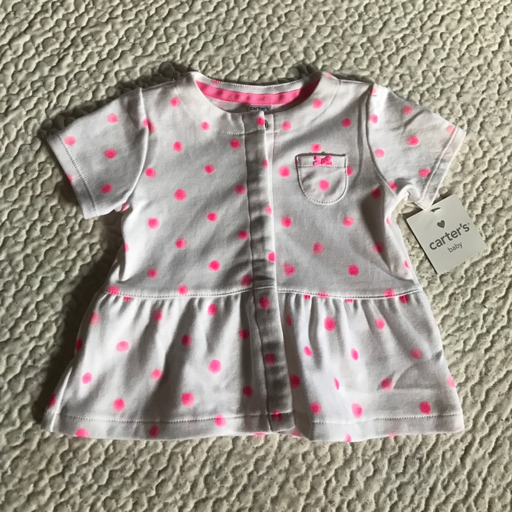 Carters short sleeve cardigan NWT