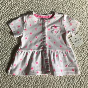 Carters short sleeve cardigan NWT