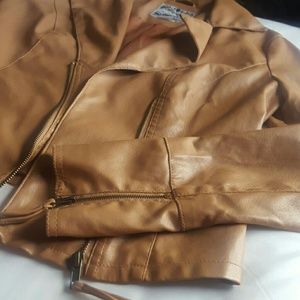 Leather motorcycle jacket