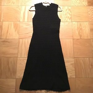 Crochet black sleeveless dress