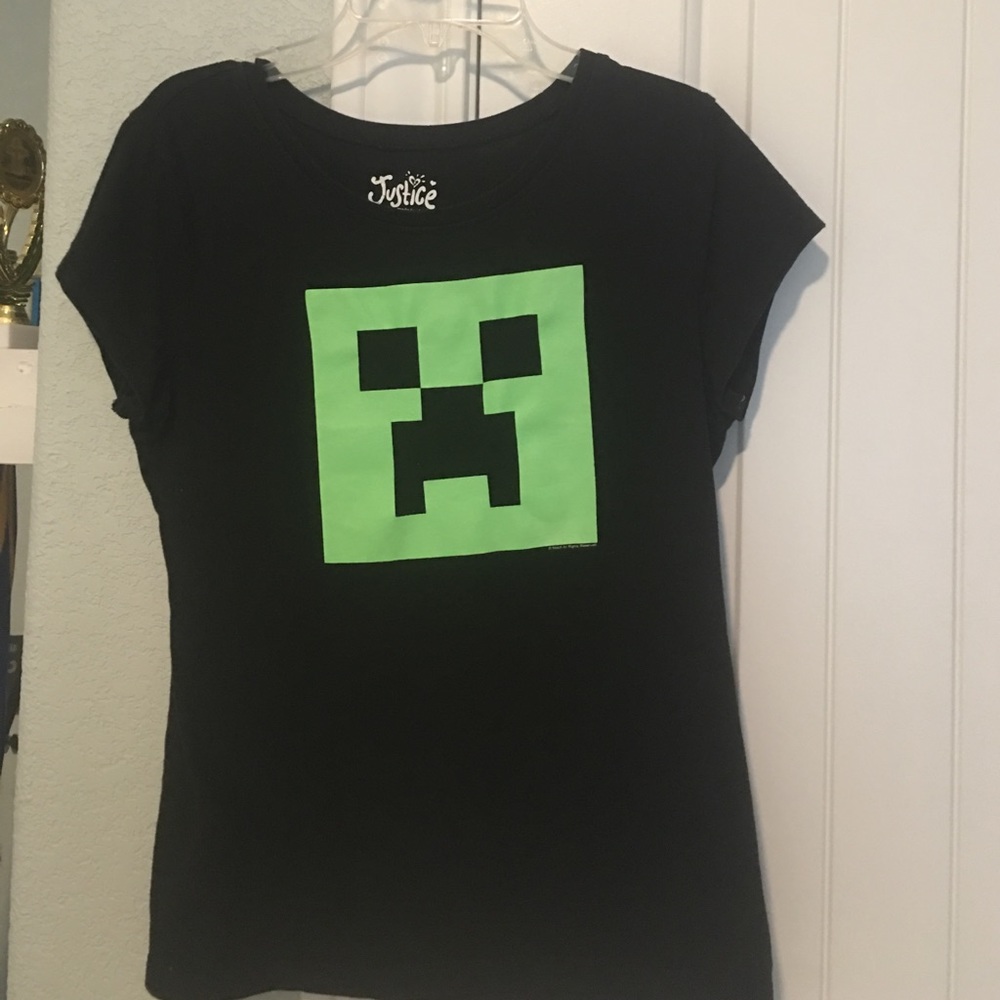 Justice Girls Minecraft Creeper Shirt