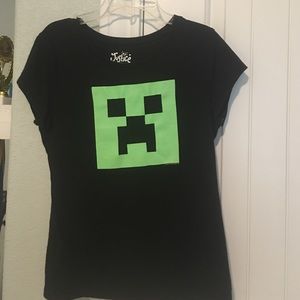 Justice Girls Minecraft Creeper Shirt