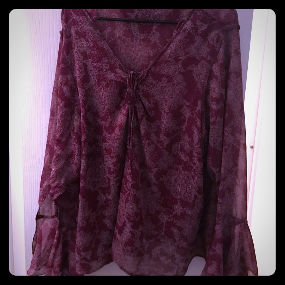 Burgundy blouse