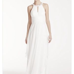 Soft white dress for wedding, rehearsal or shower