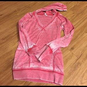 Acid-Wash Tunic Hoodie