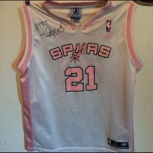 Reebok Tim Duncan spurs jersey signed by Ugly God